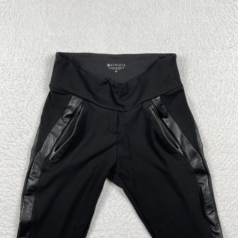 Athleta Pants‎ Womens 2P Petite Black Siena Ankle Pant High Rise Lady Athleisure